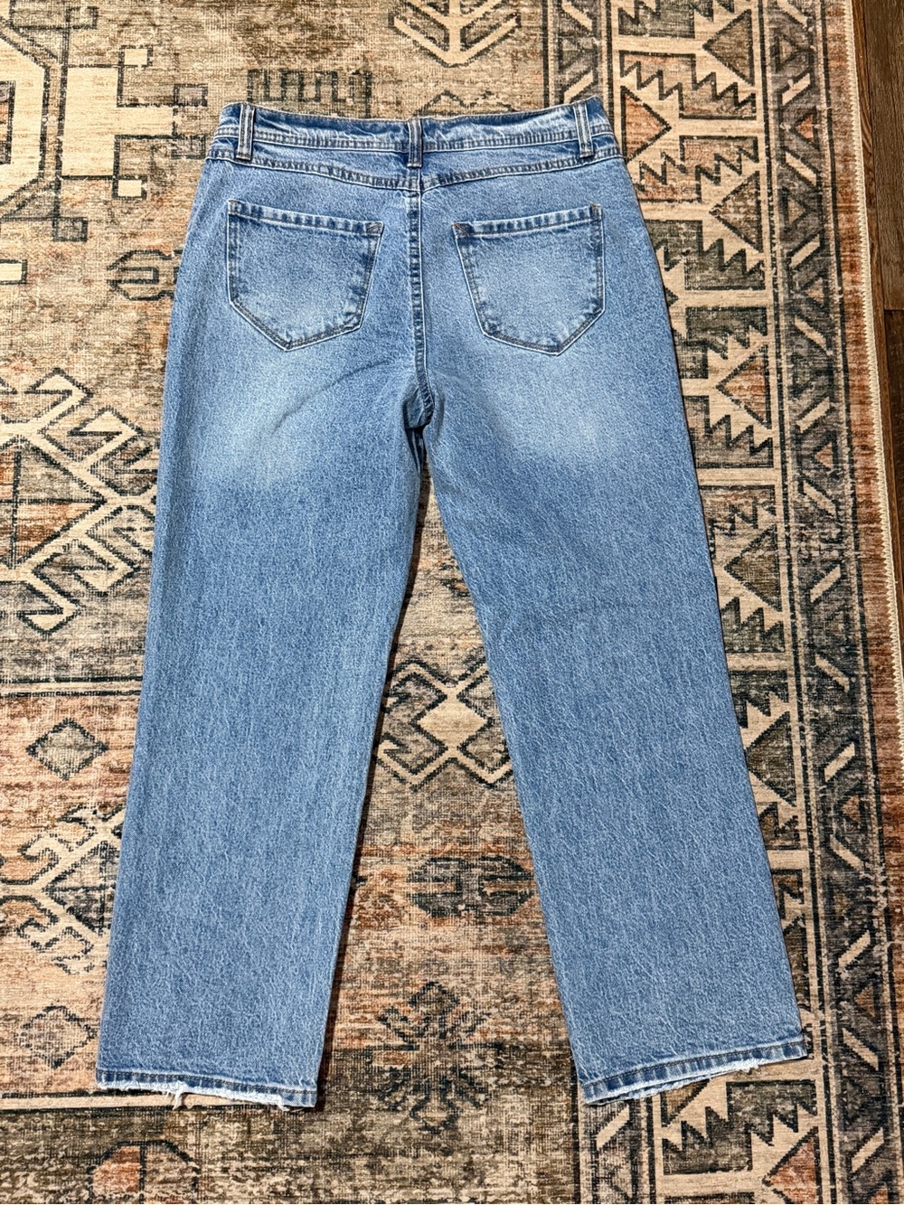 Kenzie High-Rise Straight Jeans in Light Blue Denim - Picture 2 of 3